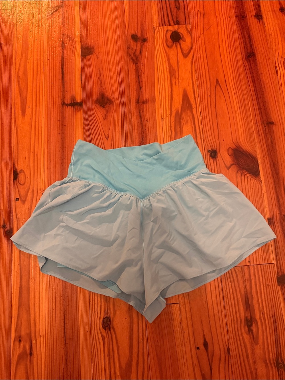 aerie Light Blue High-Waist Skort Shorts